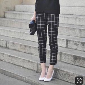 Banana Republic Martin Fit Checked Ankle Trousers